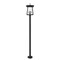 Z-Lite Rainer 4 Light Outdoor Post Mounted Fixture, 13.5in. W x 98in. H, Black 5015PHBR-5012P-BK - alternate 3